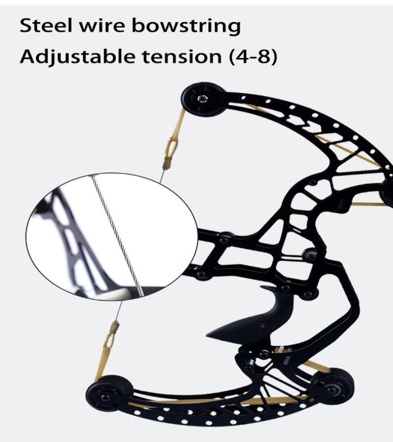 Black High Precision Dual-Purpose Adult Outdoor Target Shooting Bow For Continuous Composite Steel Ball Shooting MARKSMAN
