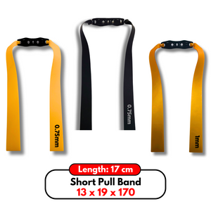 Gray Pack of 3 Slingshot Replacement Flat Bands | 17cm, 20cm & 24cm | 0.75mm & 1mm | Black, Yellow & Gold | Natural Latex Slingshot Catapult Accessories INDIAN SLINGSHOT