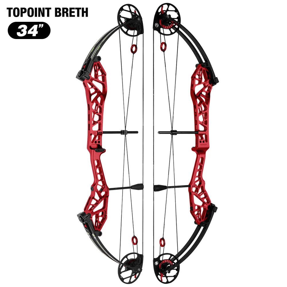 White Smoke Topoint Breth 34 Compound Bow | Aluminium Riser Topoint