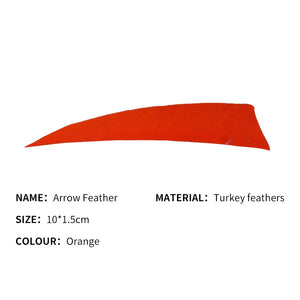 Firebrick SPG 4 Inch Turkey Feather Arrow Fletching – Shield Shape for Archery Arrows SPG