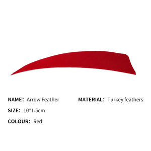 Firebrick SPG 4 Inch Turkey Feather Arrow Fletching – Shield Shape for Archery Arrows SPG