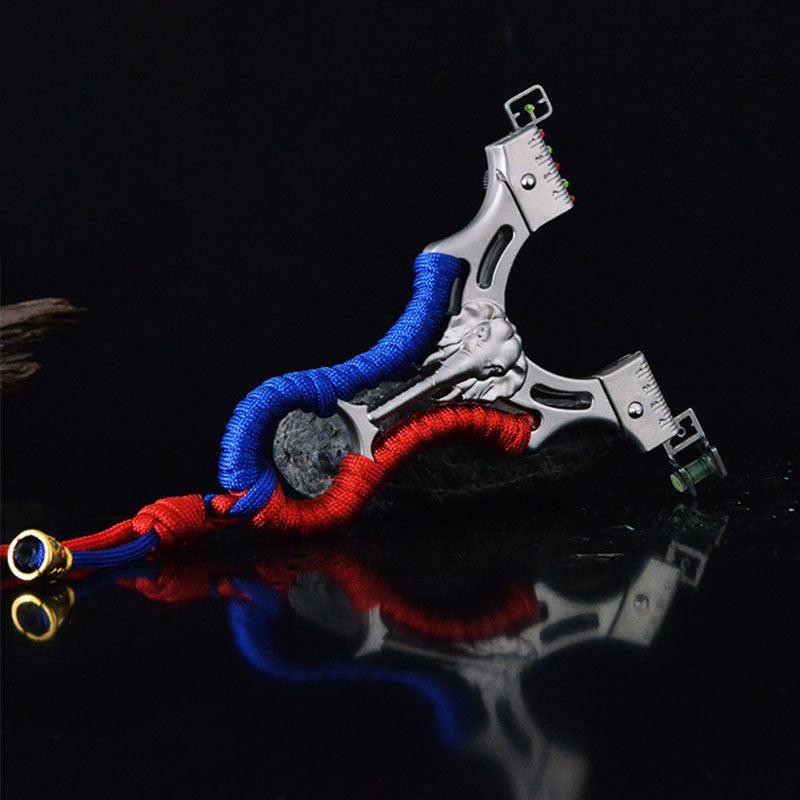 Black Fast Pressure Alloy Elephant Design Slingshot For Outdoor Sports And Fishing Adventures SLINGSTER