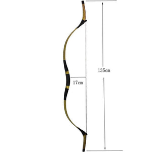 Beige 20-100 lbs Traditional Long Mongolian Horse Recurve Bow Archery 55" INDIAN SLINGSHOT