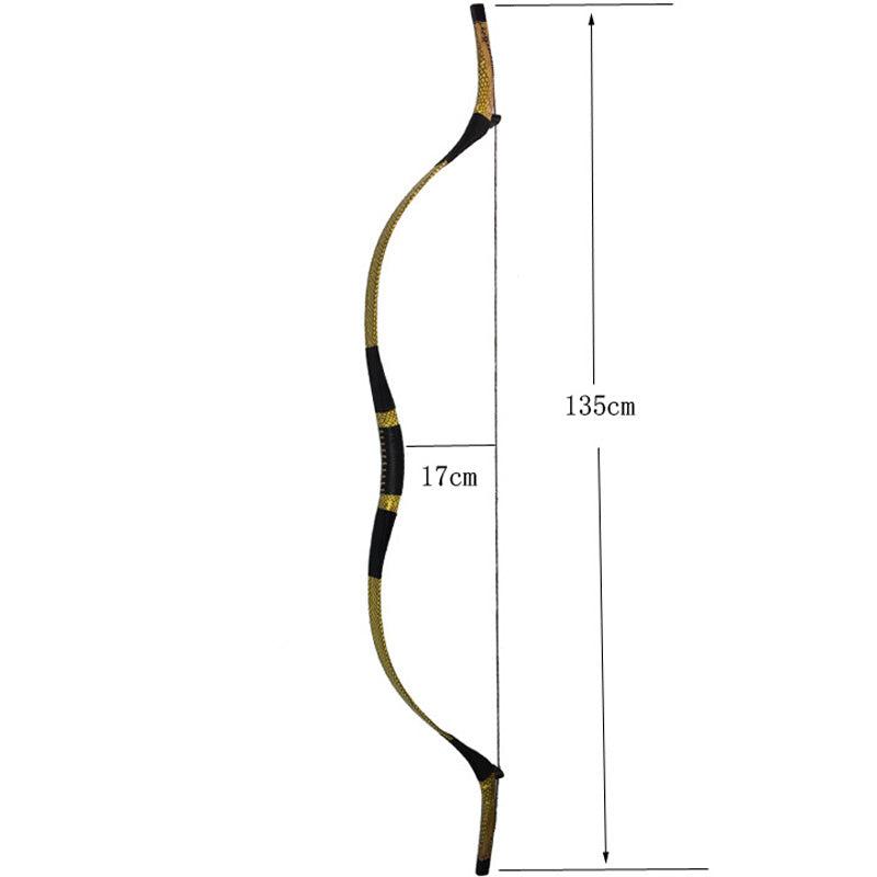 Beige 20-100 lbs Traditional Long Mongolian Horse Recurve Bow Archery 55" INDIAN SLINGSHOT