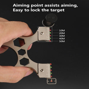Rosy Brown New Metal Fast Pressing Function Pocket Laser Light Outdoor Wrench Powerful Target Shooting Competition INDIAN SLINGSHOT