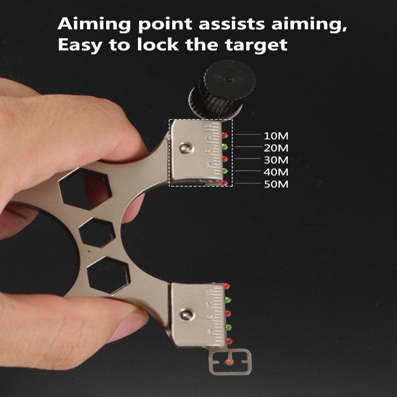 Rosy Brown New Metal Fast Pressing Function Pocket Laser Light Outdoor Wrench Powerful Target Shooting Competition INDIAN SLINGSHOT