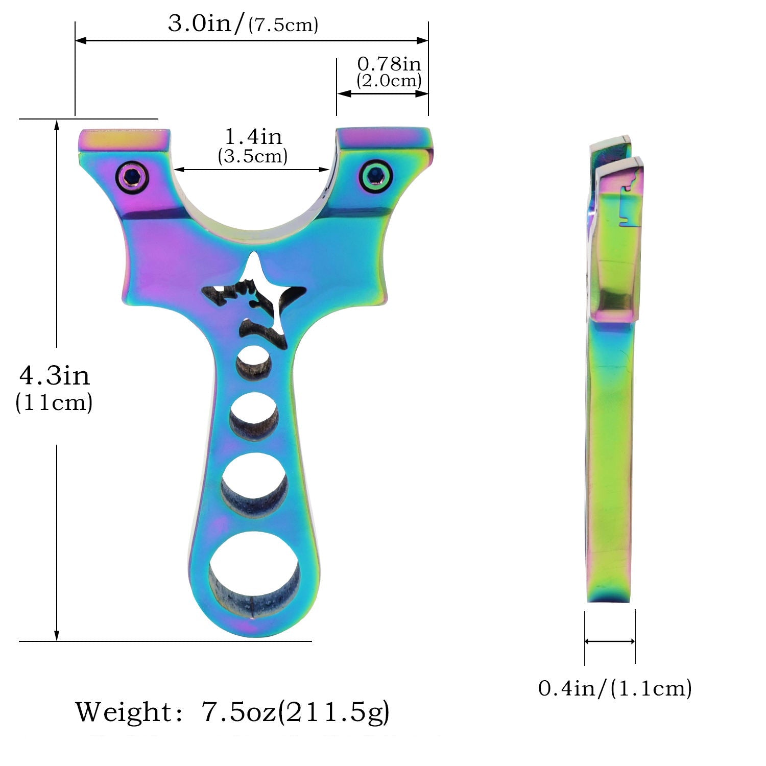 White Smoke Grilled Blue Stainless Slingshot INDIAN SLINGSHOT