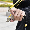 Gray Indian Bulls Eye Stainless Steel Slingshot for Target Shooting INDIAN SLINGSHOT