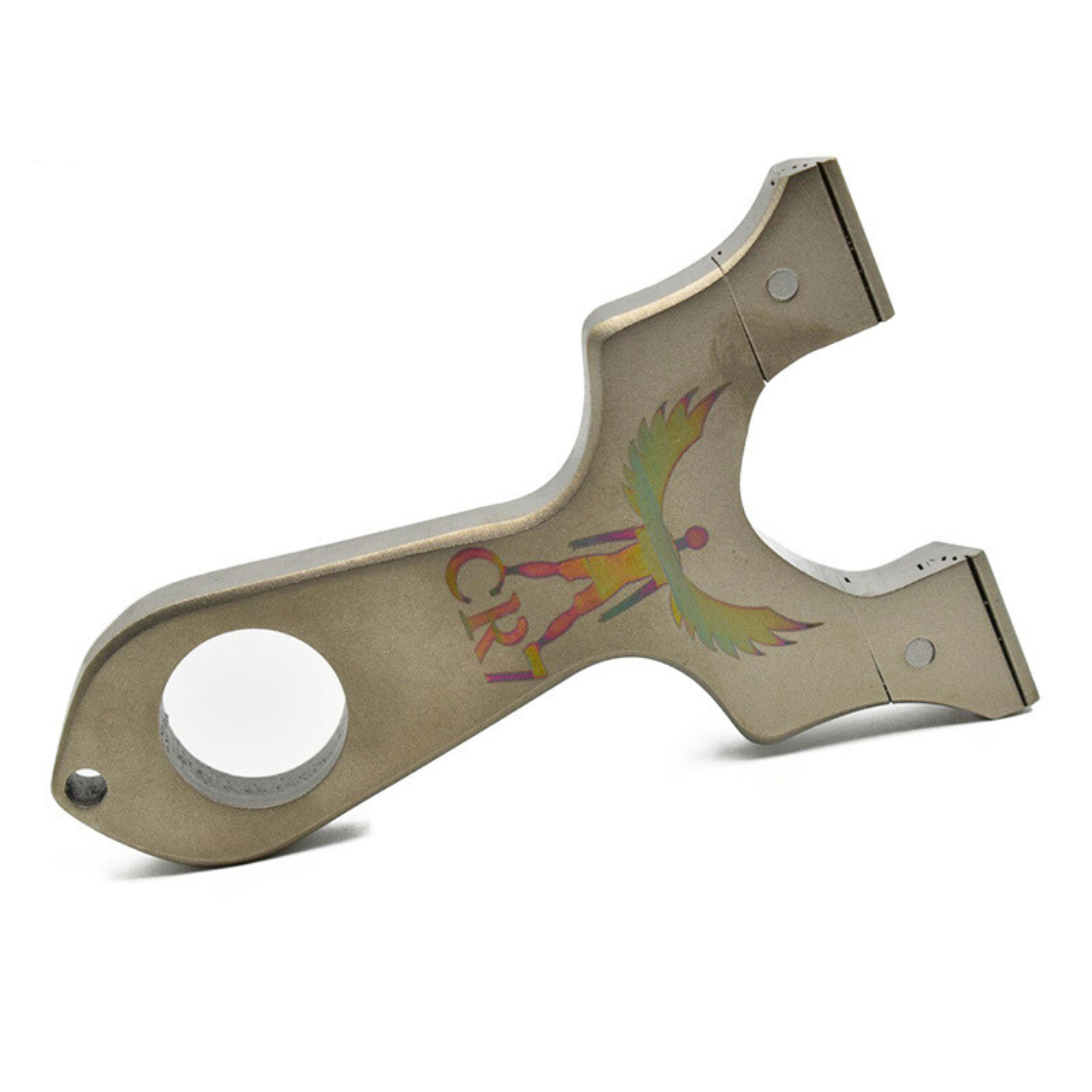 Dim Gray CR7 Powerful 304 Stainless Steel Slingshot Gulel Catapult MARKSMAN