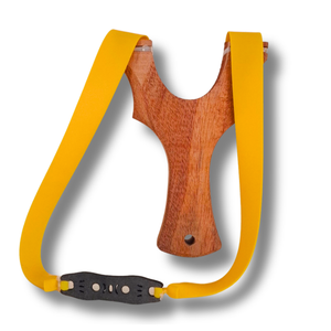 White Smoke Premium TEAK Wooden TTF Slingshot (8.5cm / 9cm) | Compact Ergonomic Design for Outdoor Activities MARKSMAN