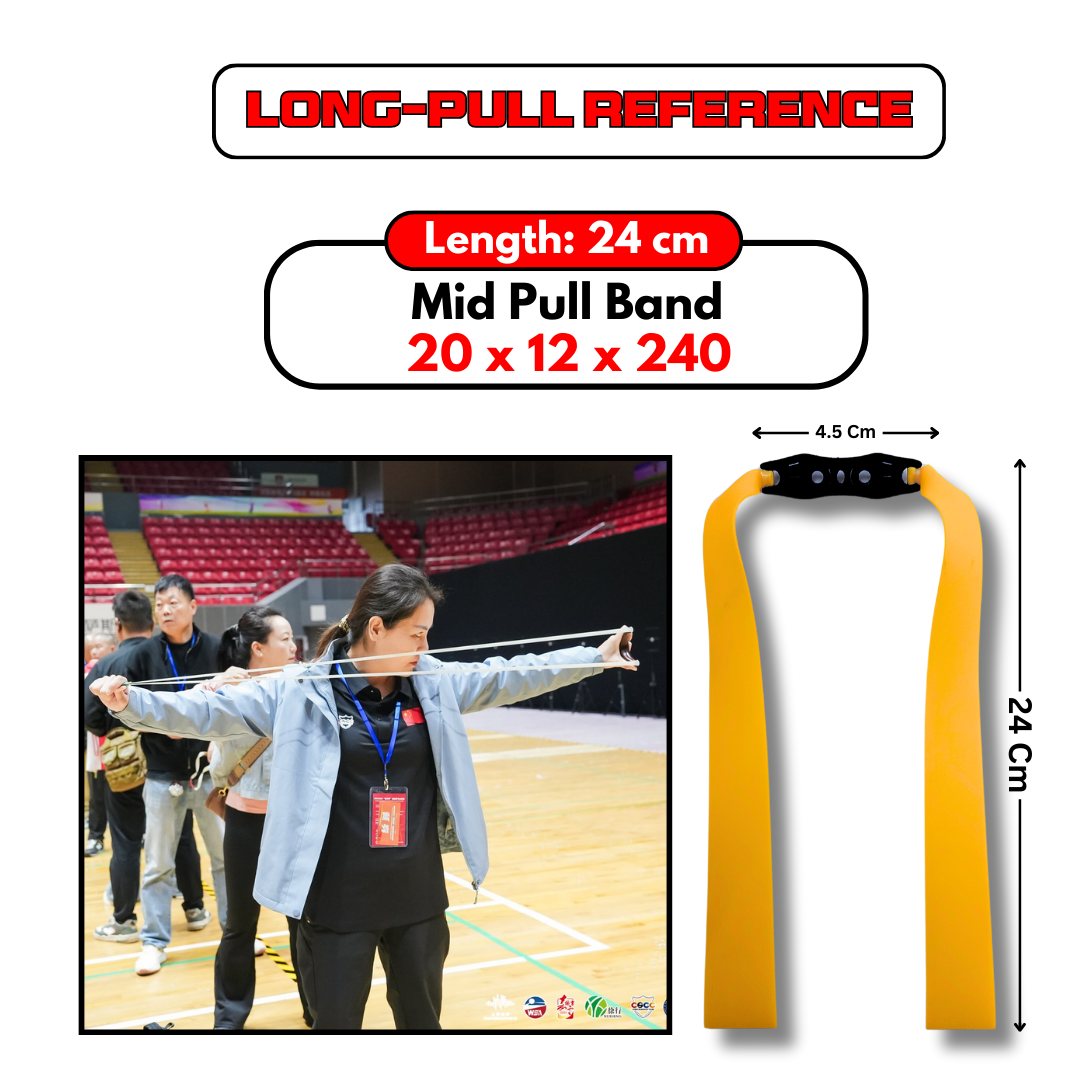 Black Pack of 3 Slingshot Replacement Flat Bands | 17cm, 20cm & 24cm | 0.60mm, 0.70mm & 0.80mm | White & Yellow | Natural Latex Slingshot Catapult Accessories INDIAN SLINGSHOT