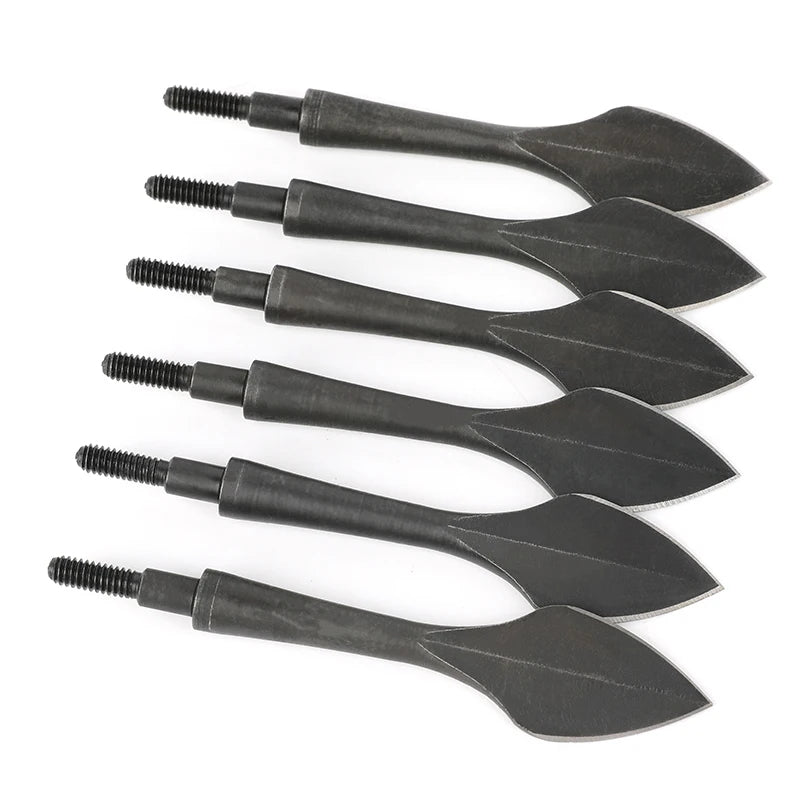 White Smoke Retro Arrow Broadhead 8/32 Universal Thread Carbon Steel Arrow Point Tips MARKSMAN