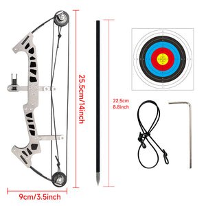 Dark Slate Gray Kids New Stainless Steel High Quality Mini Pulley Compound Bow Target Set For Indoor And Outdoor Shooting Practice | Best for gifts INDIAN SLINGSHOT