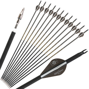 Dark Slate Gray Pure Carbon Arrows Pure Carbon Arrow ID 6.2 Spine 300 350 400 500 600 For Compound Recurve Traditional Bow Arrows INDIAN SLINGSHOT