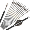 Dark Slate Gray Pure Carbon Arrows Pure Carbon Arrow ID 6.2 Spine 300 350 400 500 600 For Compound Recurve Traditional Bow Arrows INDIAN SLINGSHOT