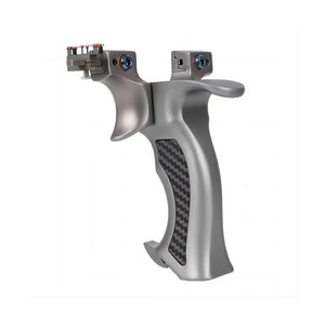 Slate Gray Professional Olympic Aluminum Alloy Slingshot For Competitive Shooting INDIAN SLINGSHOT