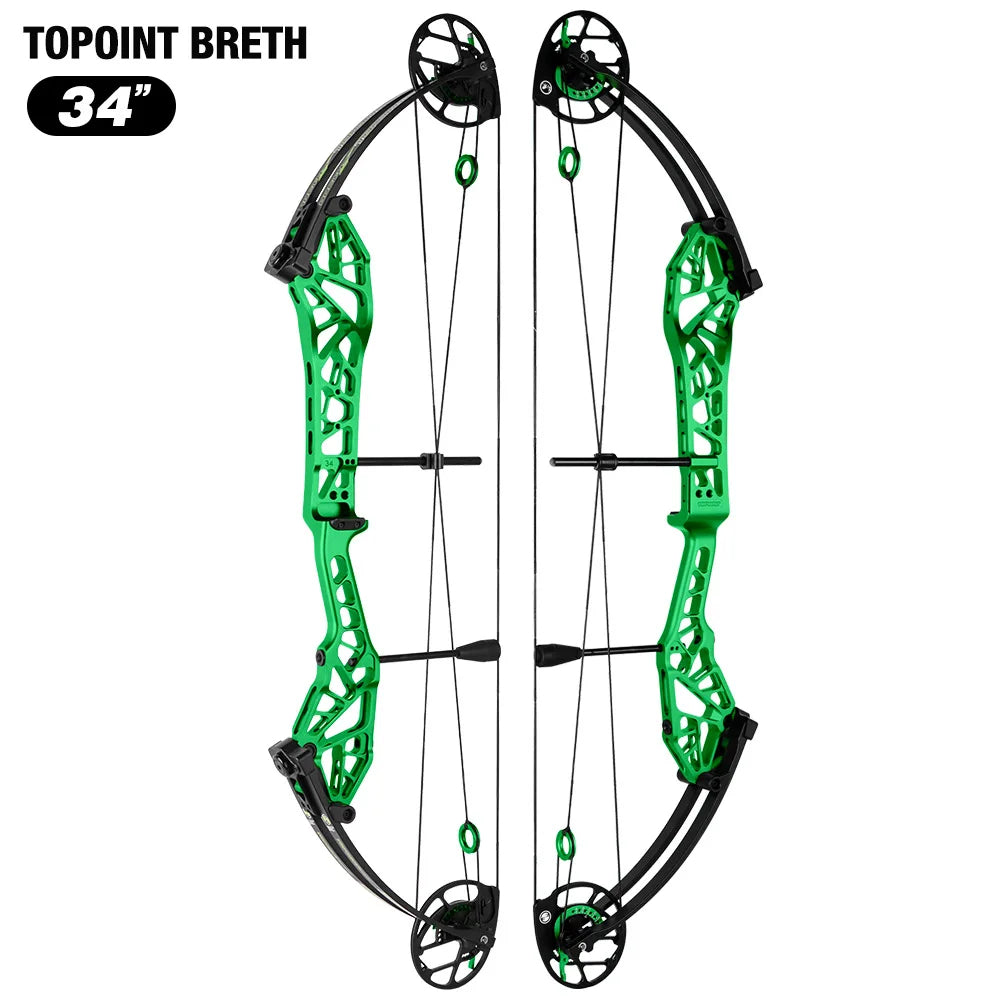 White Smoke Topoint Breth 34 Compound Bow | Aluminium Riser Topoint
