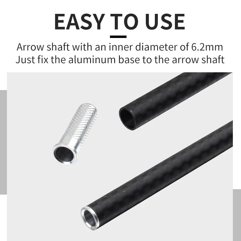 Dark Slate Gray SPG 6.2mm Aluminium Arrow Insert – Lightweight Shaft Connector SPG