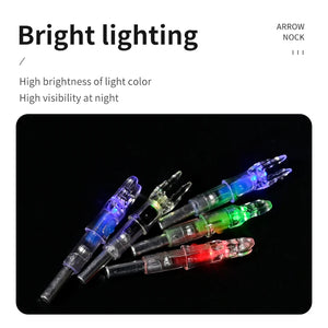 Black SPG Archery Transparent Long-Lasting LED Tool-Free String Activated 6.2mm Arrow Nock SPG