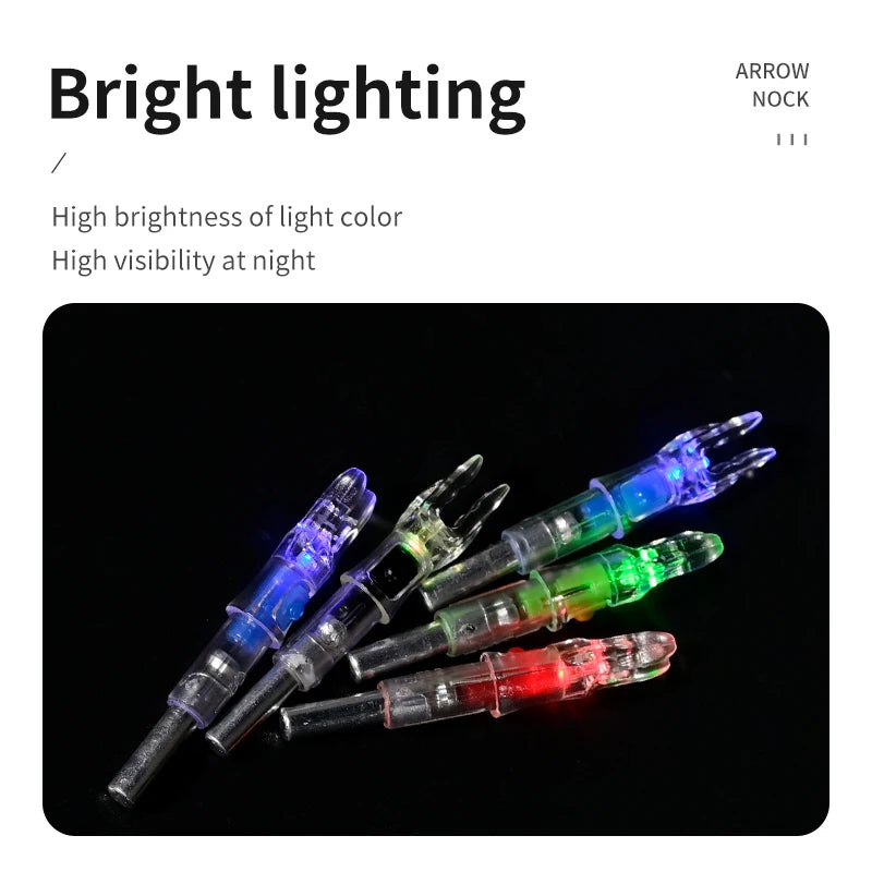 Black SPG Archery Transparent Long-Lasting LED Tool-Free String Activated 6.2mm Arrow Nock SPG