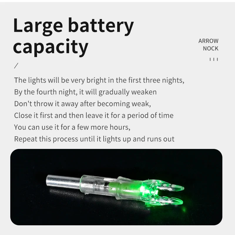 Lavender SPG Archery Transparent Long-Lasting LED Tool-Free String Activated 6.2mm Arrow Nock SPG
