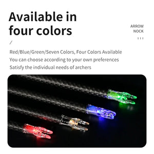 Black SPG Archery Transparent Long-Lasting LED Tool-Free String Activated 6.2mm Arrow Nock SPG