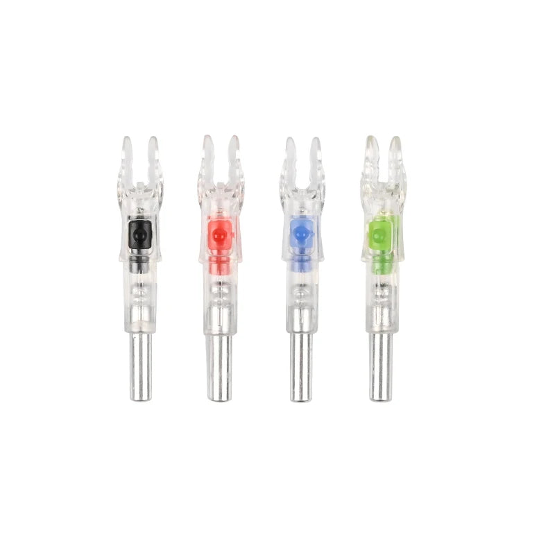 Light Gray SPG Archery Transparent Long-Lasting LED Tool-Free String Activated 6.2mm Arrow Nock SPG