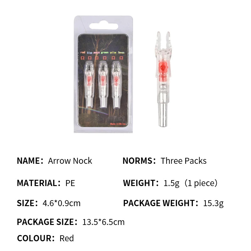Light Gray SPG Archery Transparent Long-Lasting LED Tool-Free String Activated 6.2mm Arrow Nock SPG