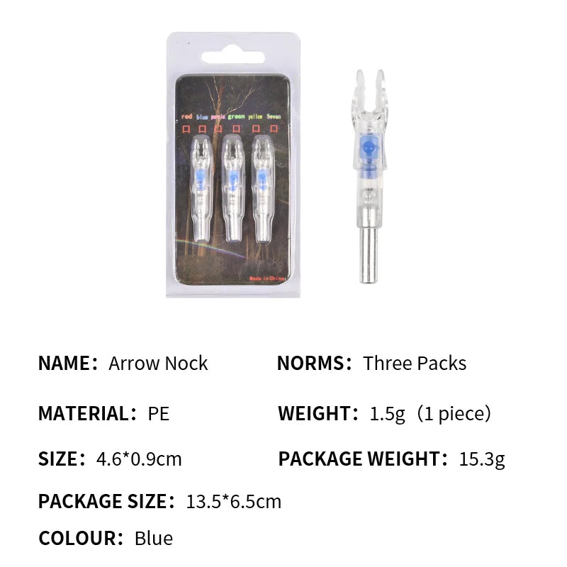 Light Gray SPG Archery Transparent Long-Lasting LED Tool-Free String Activated 6.2mm Arrow Nock SPG