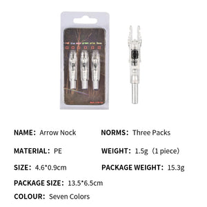 Light Gray SPG Archery Transparent Long-Lasting LED Tool-Free String Activated 6.2mm Arrow Nock SPG