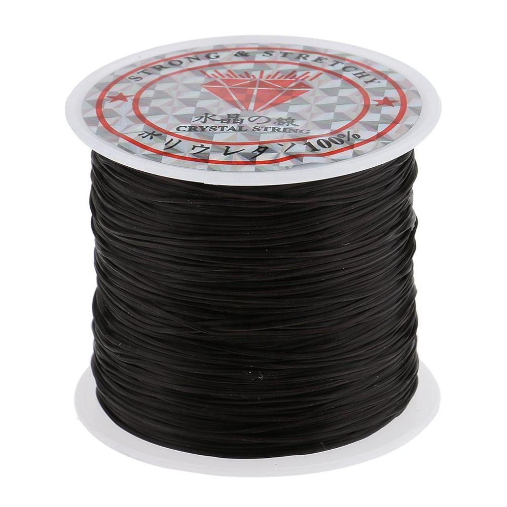 Black 60M Professional Amber Belt Elastic Cord for Rubber Band Tying MARKSMAN