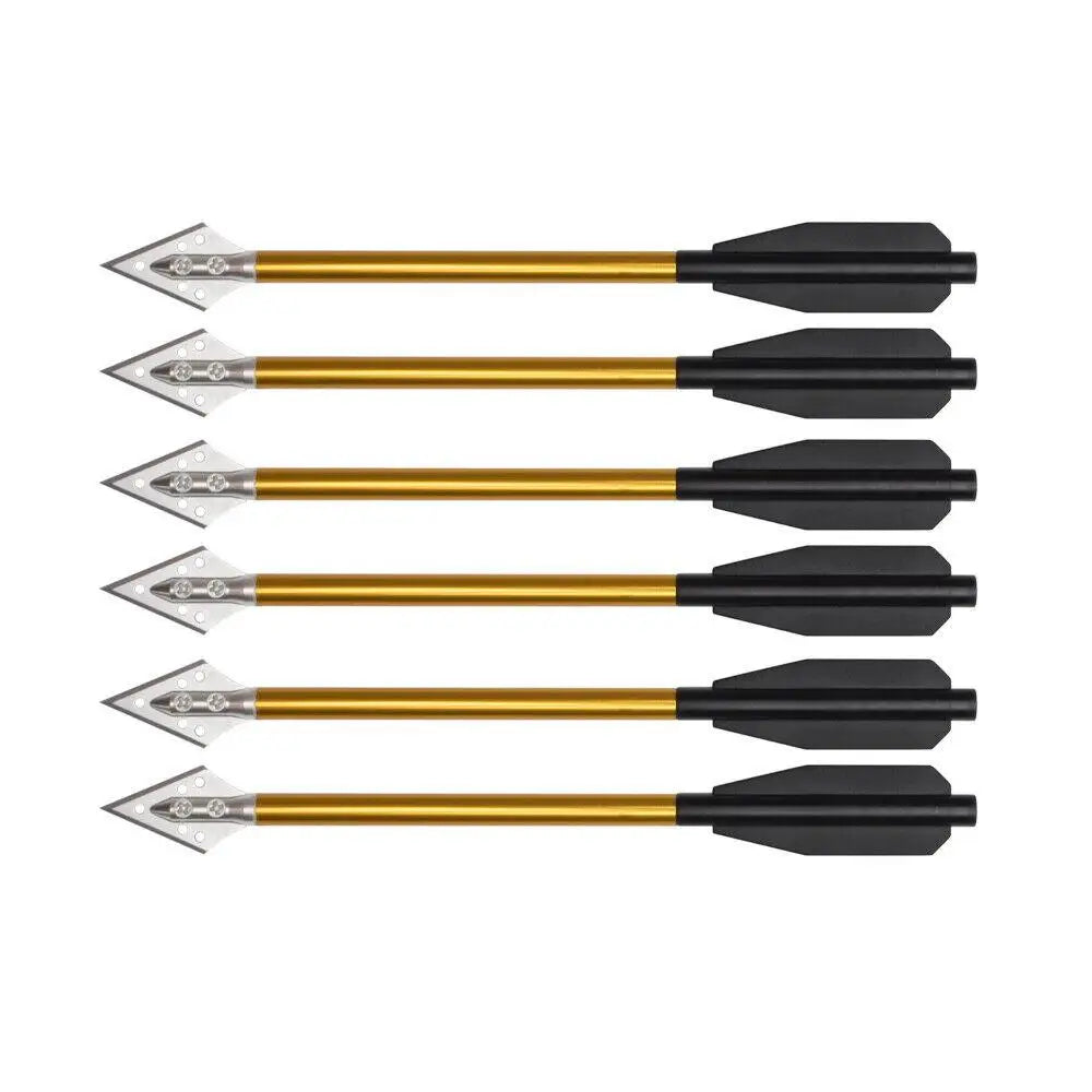 White Smoke 6PCS Aluminum Mini Crossbow Bolts 6.3" Archery Arrows MARKSMAN