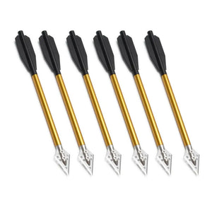 White Smoke 6PCS Aluminum Mini Crossbow Bolts 6.3" Archery Arrows MARKSMAN
