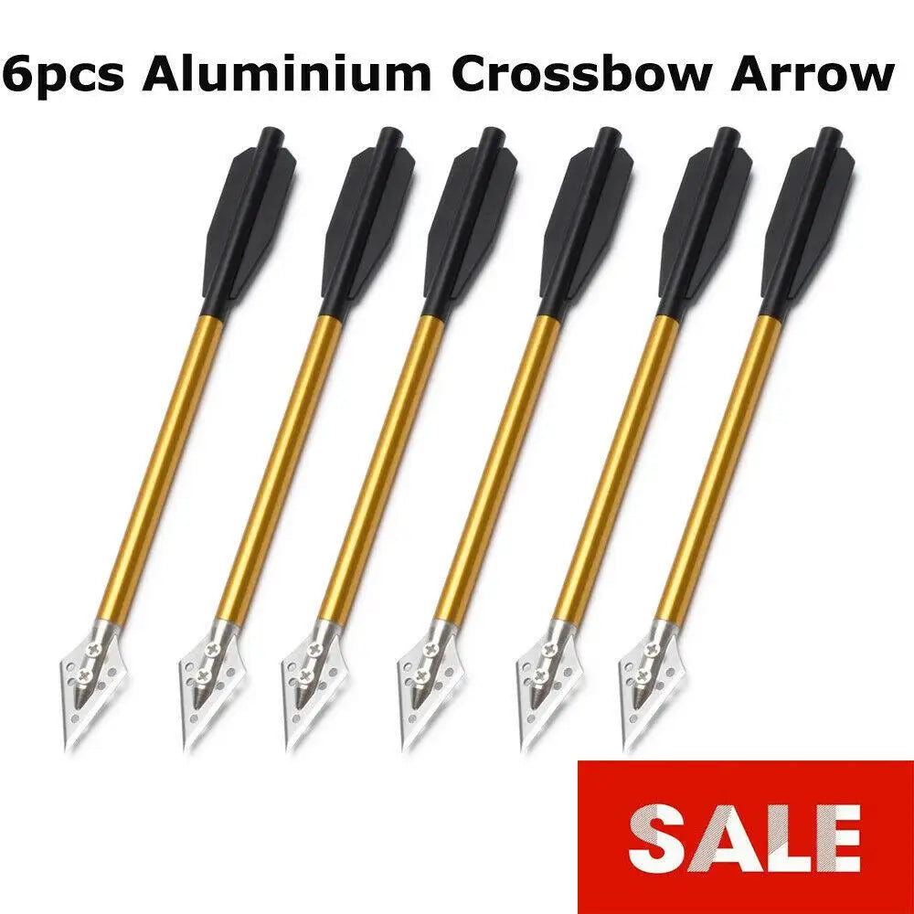 White Smoke 6PCS Aluminum Mini Crossbow Bolts 6.3" Archery Arrows MARKSMAN