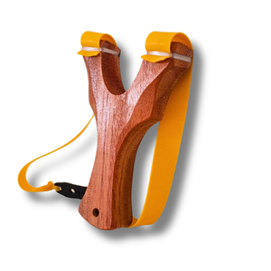 White Smoke Premium TEAK Wooden TTF Slingshot (8.5cm / 9cm) | Compact Ergonomic Design for Outdoor Activities MARKSMAN