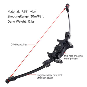 Light Gray 12 Pound Mini Recurve Foldable Spring Bow Laser Aiming For Target Shooting INDIAN SLINGSHOT
