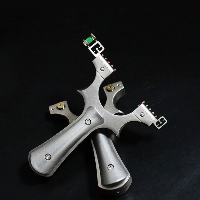 Black Powerful Aiming High Precision Stainless Steel Slingshot MARKSMAN