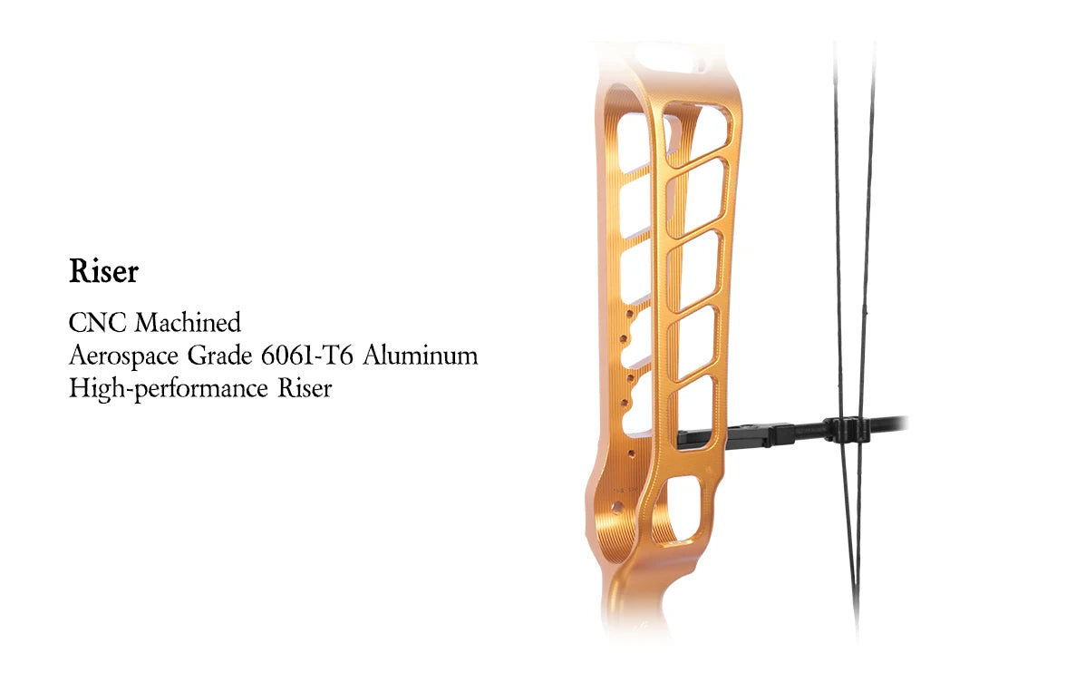 Tan Sanlida® Hero 10 II Target Full Module Compound Bow Kit - Gold Edition SANLIDA