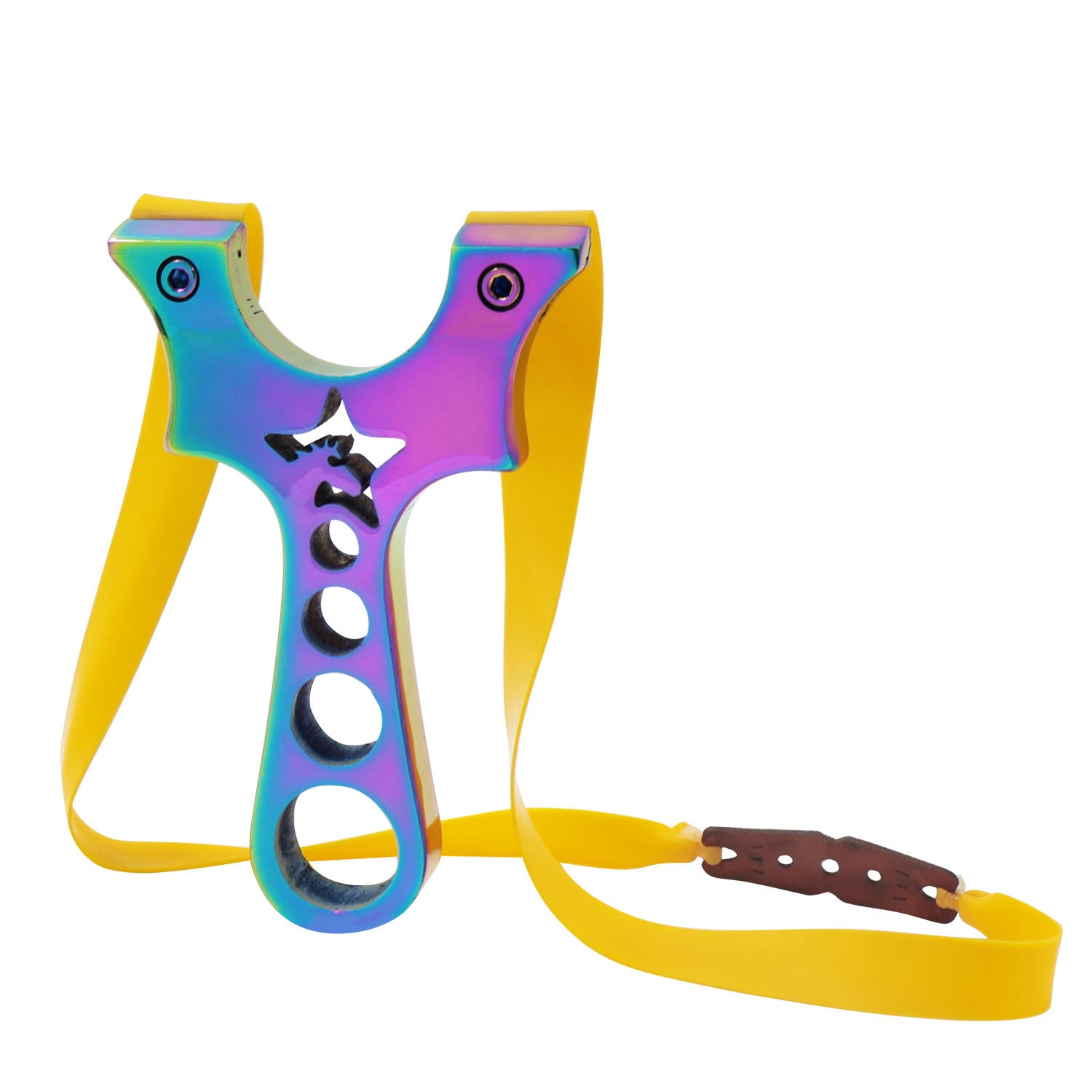 White Smoke Grilled Blue Stainless Slingshot INDIAN SLINGSHOT