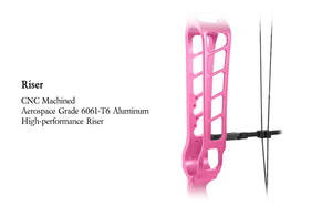 Pale Violet Red Sanlida® Hero 10 II Target Full Module Compound Bow Kit - Pink Edition SANLIDA
