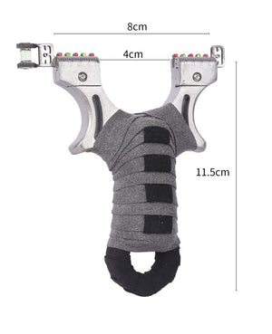 Dim Gray Grey Black Wrap Stainless Steel Slingshot MARKSMAN