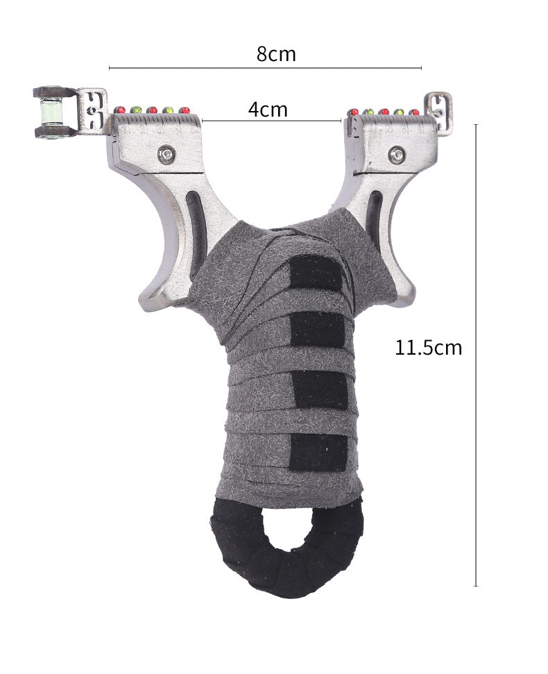 Dim Gray Grey Black Wrap Stainless Steel Slingshot MARKSMAN