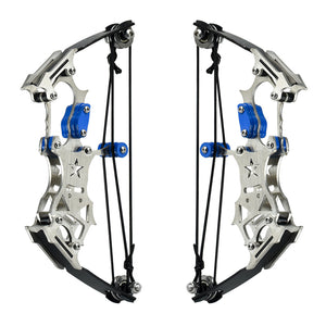 Light Gray Mini 304 Stainless Steel Composite Small Pulley Kids Bow And Arrows For Target Shooting INDIAN SLINGSHOT