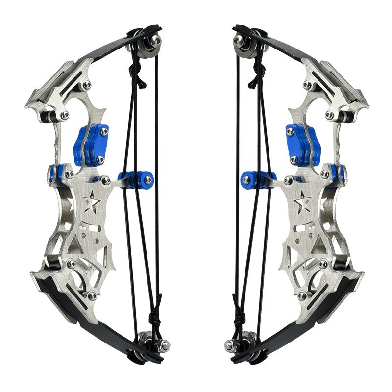 Light Gray Mini 304 Stainless Steel Composite Small Pulley Kids Bow And Arrows For Target Shooting INDIAN SLINGSHOT