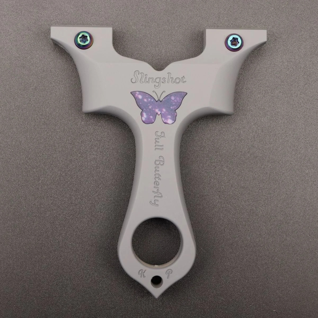 Slate Gray FullButterfly Resin Slingshot INDIAN SLINGSHOT