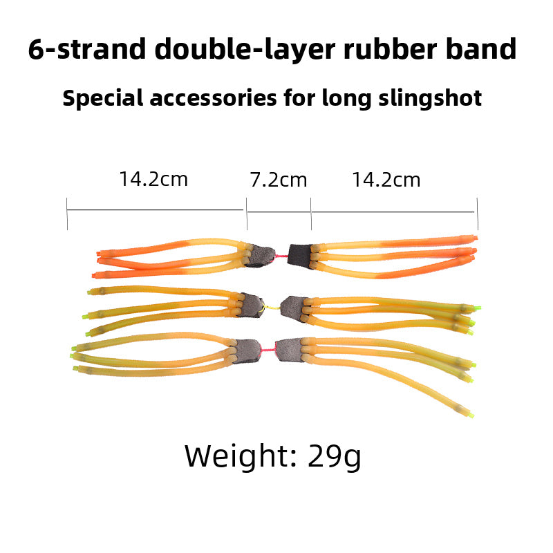 Black 6-Strand Double Layer Falcon Fishing Slingshot Rifle Rubber Bands INDIAN SLINGSHOT