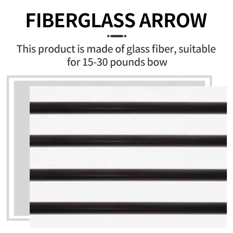 Lavender SPG 6mm Fiberglass Arrows – 80cm Archery Arrows with Steel Tips SPG