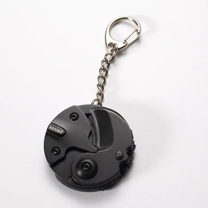 7-in-1 Stainless Steel Folding Pocket Multitool Keychain
