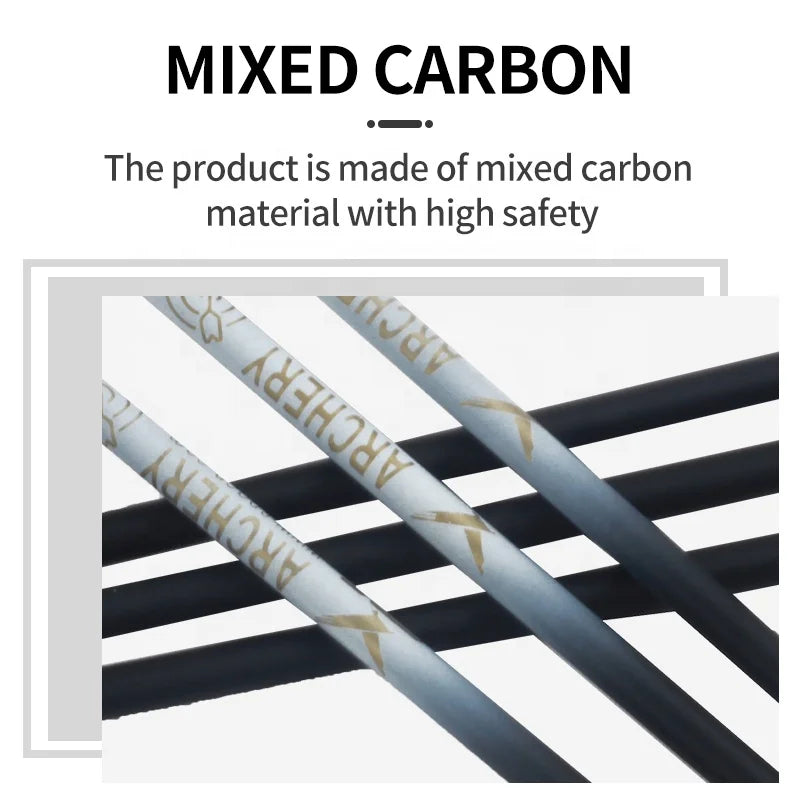 SPG 7.8mm Mixed Carbon Arrow 80cm – Durable Archery Practice Arrow