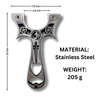 Rosy Brown Double Star Eagle Sword Stainless Steel Slingshot MARKSMAN